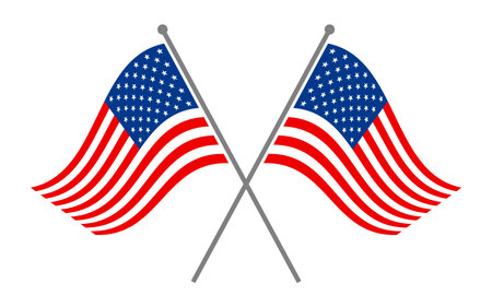 American flag vector iconのイラスト素材