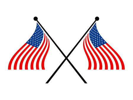American flag vector iconのイラスト素材