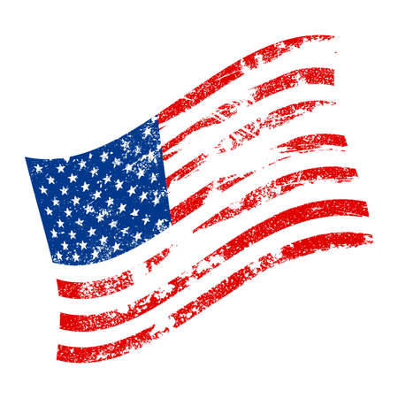 American flag vector iconのイラスト素材