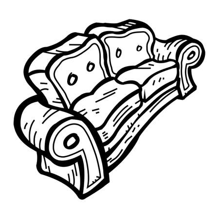 Couch vector iconのイラスト素材