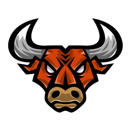 Angry Bull vector iconのイラスト素材