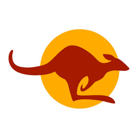 Kangaroo vector iconのイラスト素材