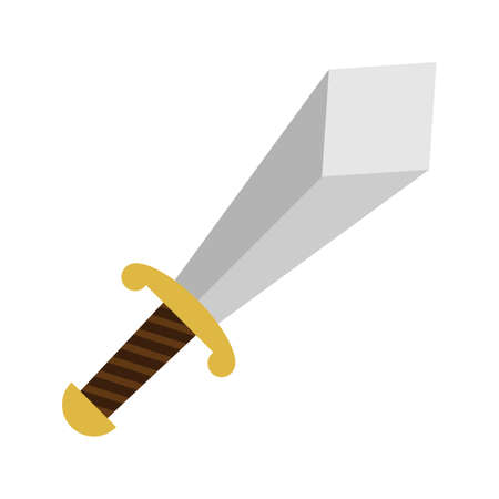Metal Sword vector cartoon iconのイラスト素材