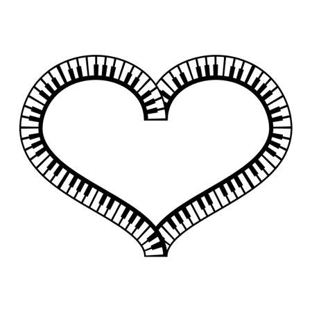 Piano Keyboard Musical Instrument vector iconのイラスト素材