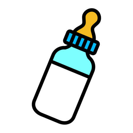 Baby Bottle Milk vector iconのイラスト素材