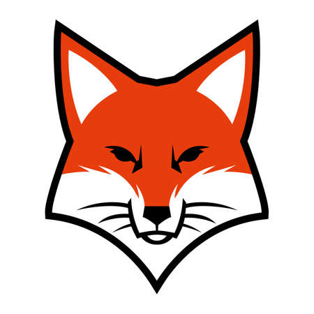 Fox face logo vector iconのイラスト素材