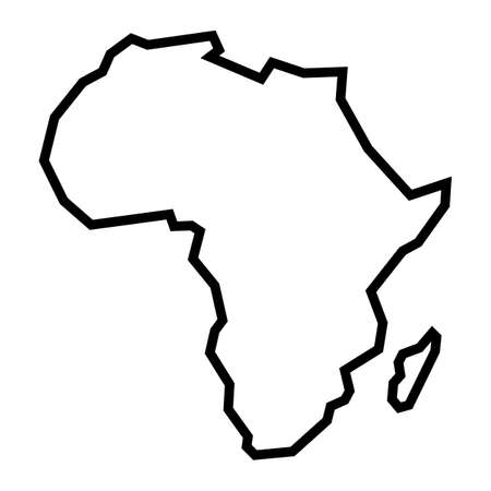 Detailed Map of Africa Continentのイラスト素材