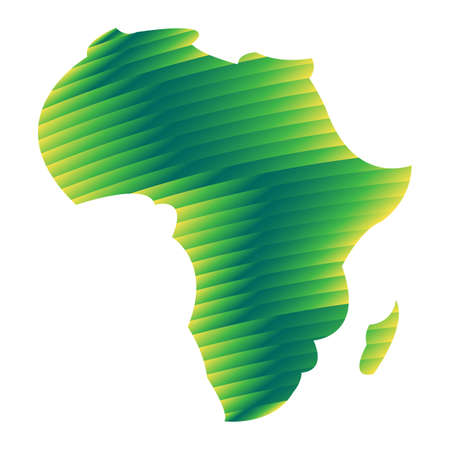 Detailed Map of Africa Continentのイラスト素材