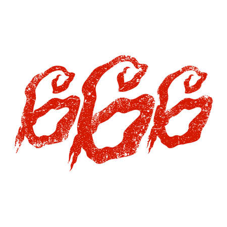 666 Graphic Letteringのイラスト素材