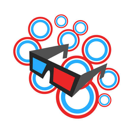 3D Movie Glassesのイラスト素材