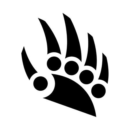Grizzly bear claw vector illustrationのイラスト素材