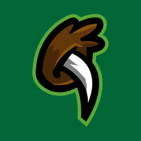 Grizzly bear claw vector illustrationのイラスト素材