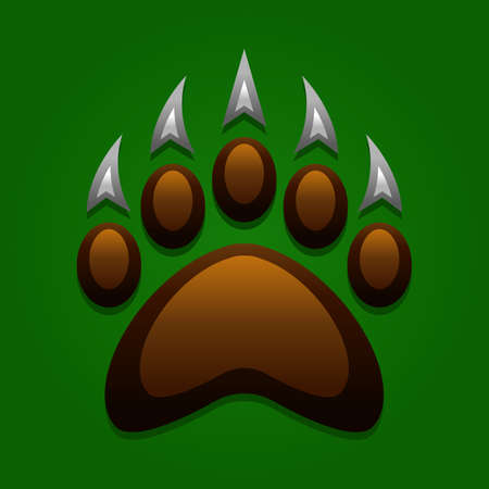 Grizzly bear claw vector illustrationのイラスト素材