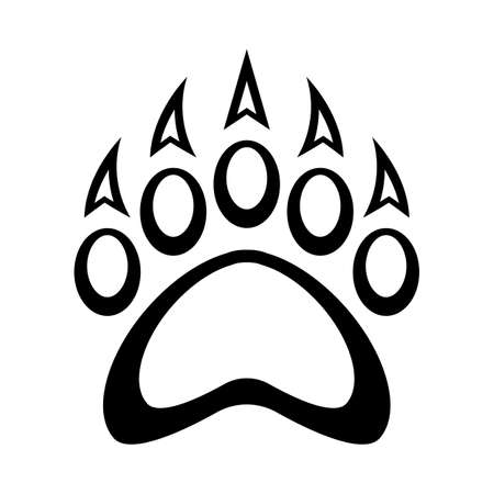 Grizzly bear claw vector illustrationのイラスト素材