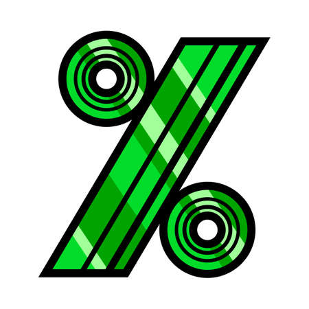 Percent symbol math icon, percentage graphicのイラスト素材