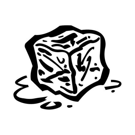 Frozen ice cubeのイラスト素材
