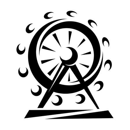 Ferris Wheel Circus Ride Cartoonのイラスト素材