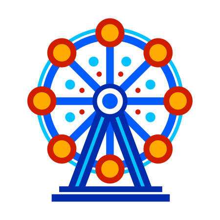 Ferris Wheel Circus Ride Cartoonのイラスト素材