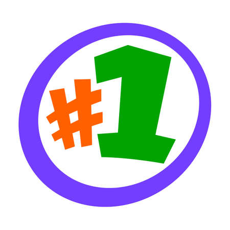 #1 Number One Logo Text Graphicのイラスト素材