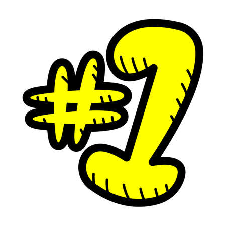 #1 Number One Logo Text Graphicのイラスト素材