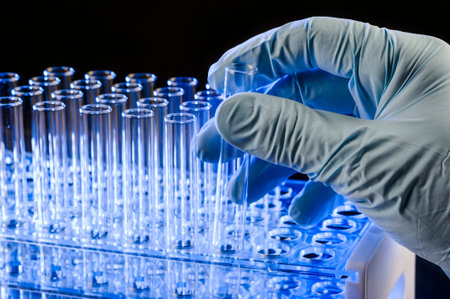 a researcher holding a test tube