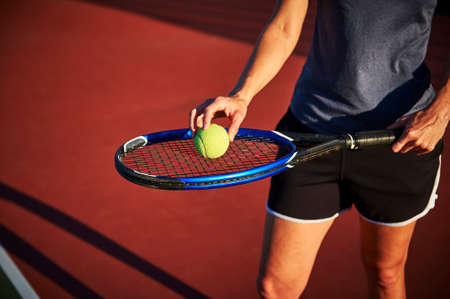 woman playing tennisの写真素材