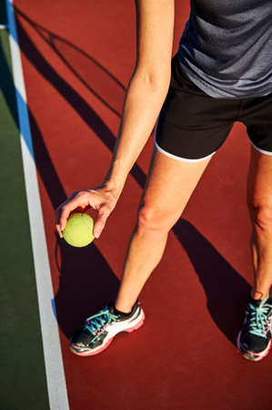 woman playing tennisの写真素材