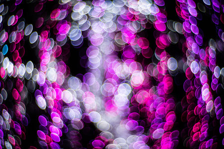 Abstract blurry, low depth of field bokeh light shapes. Vivid, colourful light effects background...