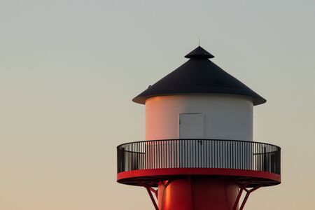 Lighthouse on the River Elbe, Hamburg, Germanyの写真素材