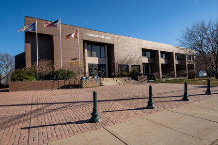 Middletown, NY - USA - Mar 13, 2021: Landscape view of the Shepard Student Center of Orange County Community Collegeのeditorial素材