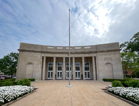 Greenwich, CT - USA - Aug. 29, 2021: Landscape view of RH Greenwich: The Gallery at the Historic...