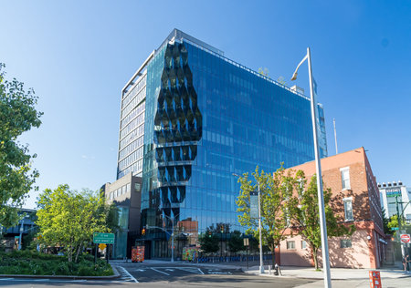 New York, NY - USA - June 18, 2022 A view of iconic 40 Tenth Avenue Building, also known as Solar...