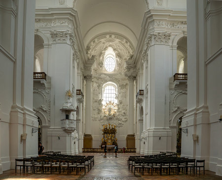 Salzburg, AT â June 7, 2023  The Kollegienkirche (Collegiate Church) the church of the University of Salzburg. It was built in Baroque style by Johann Bernhard Fischer von Erlach.のeditorial素材