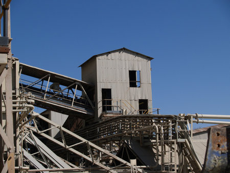 Old corrugated iron mine shed