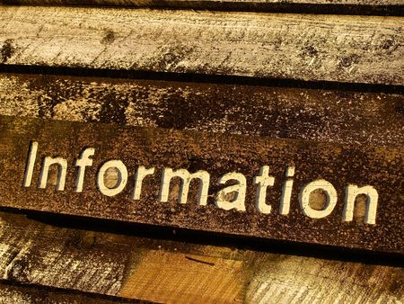 Information, rustic sign.の写真素材