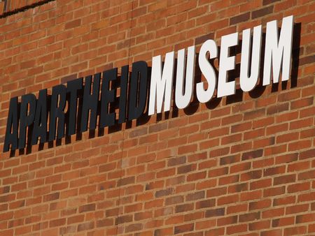 August 2007, Wall of Aparteid Musem, Johanneburg. Apartheid, cultural image.のeditorial素材