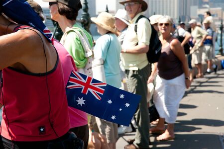 Sydney, Australia, January 26 2011, People gather to celebrate Australia on Sydneys waterfront.のeditorial素材