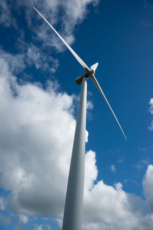 Wind turbine, standing alone.