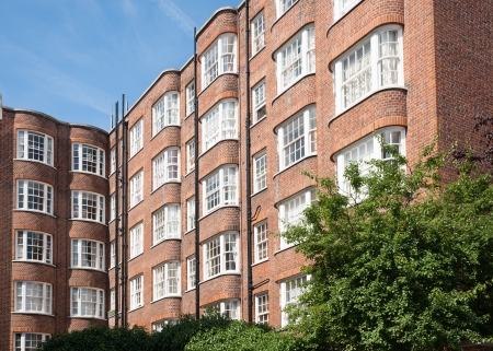 Red brick apartments, Victorian architecture のeditorial素材