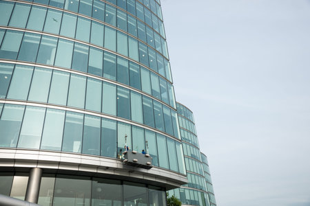 Modern glass facade, London building 