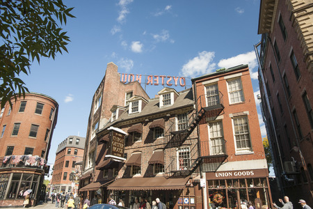 BOSTON, USA - OCTOBER 13, 2014; The renaissance style brick architecture Boston, USAのeditorial素材