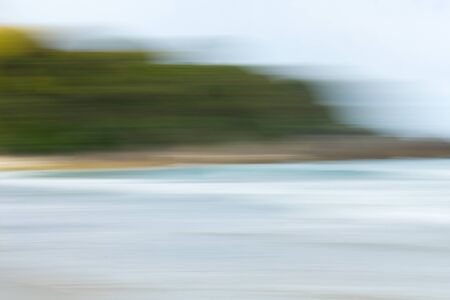 Beach motion blur background Mount Maunganuiの写真素材