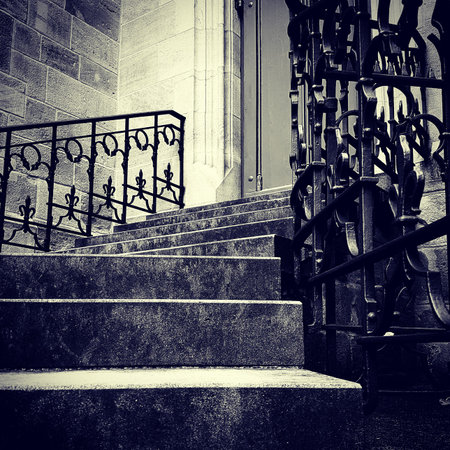 Steps and balustrade Instagram filter effect.