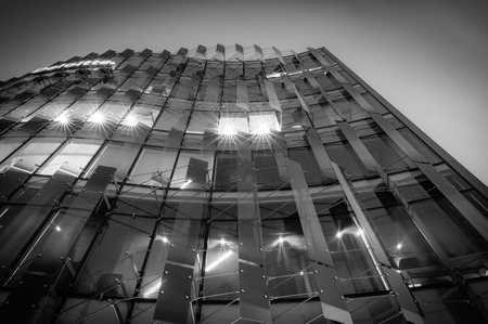 CHRISTCHURCH NEW ZEALAND - OCTOBER 9 2018; Deloitte building example modern architecture glass and vertical louvre facadeのeditorial素材