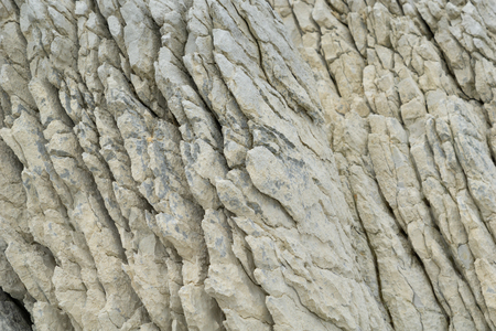 Kaikoura unusual coastal features white stratified sandstone forms interesting patternsの写真素材