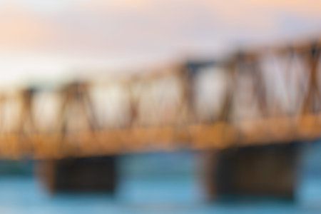 Defocused blurry bridge for structural engineering and infrastructure backgrounds.