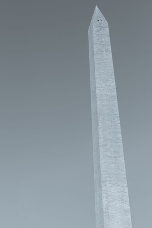 Washington Monument tall obelisk in National Mall Washington DC commorating George Washington, USA.の写真素材