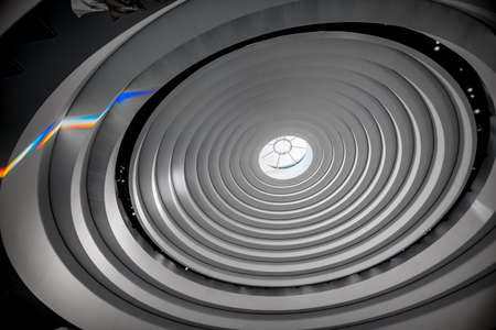 Washington, USA - October 27 2015; National Museum of the American Indian interior architectural feature with effect of light from skylight ,Washington DC, USA.のeditorial素材