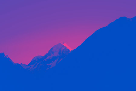 Impressionism wildflowers in valleyの写真素材