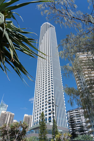 Surfer's Paradise Australia - April 24 2015;Stunning high-rise apartment architecture on Gold Coast
